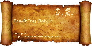 Demény Robin névjegykártya